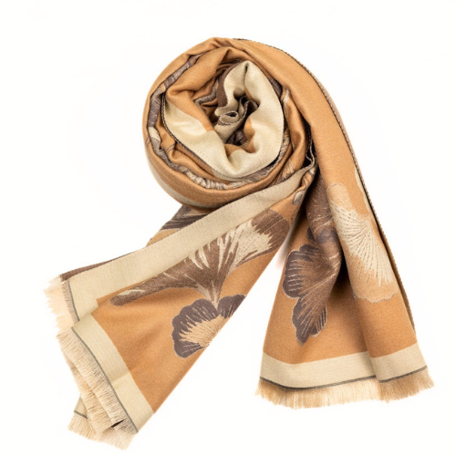 Anubis Vintage Clothing Elegant Floral Wool Blend Shawl